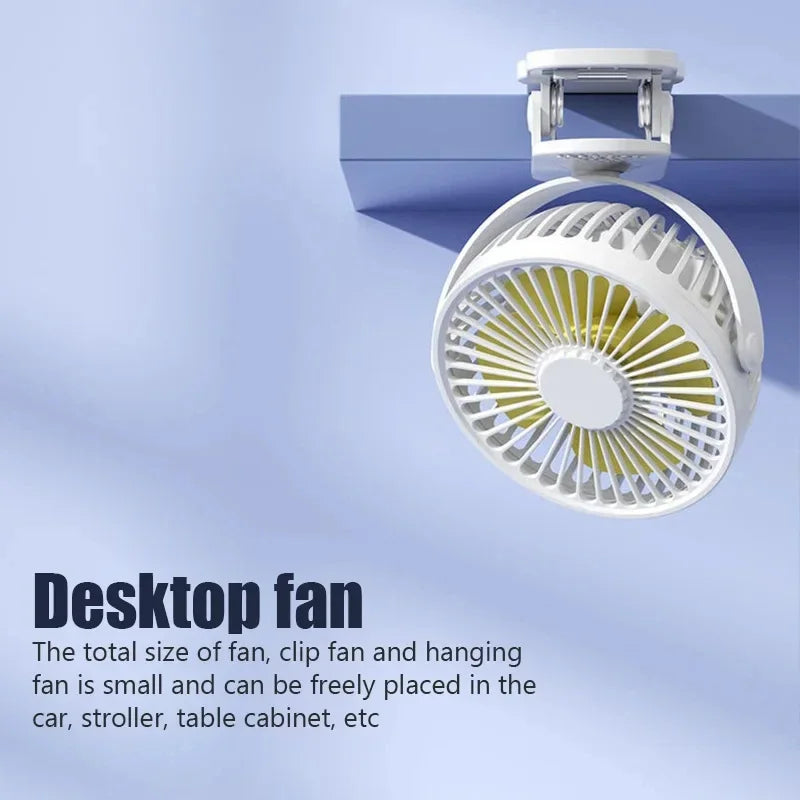 Creative Mini Clip Fan Mute Portable Desktop Home Dorm Stroller For USB High Wind Three Speed Blower Student Desktop