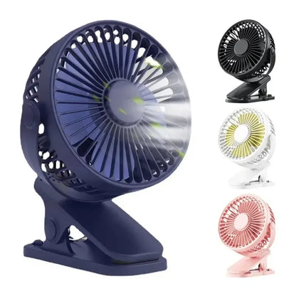 Creative Mini Clip Fan Mute Portable Desktop Home Dorm Stroller For USB High Wind Three Speed Blower Student Desktop